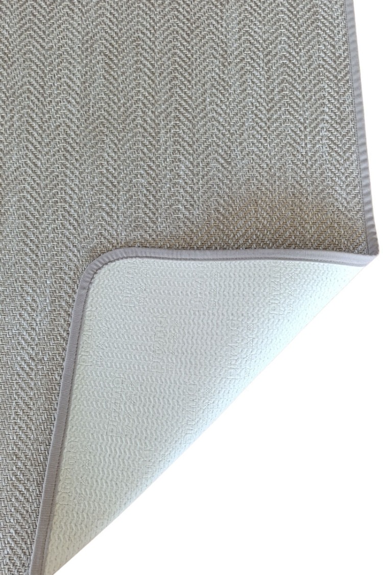 S06_2575 Sisal Halı İnce Bordür | Bej Banyo 50x60cm