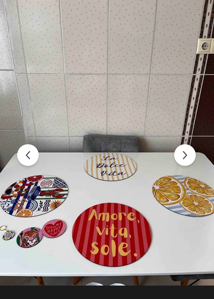 A1164842416 TÜRKİYE La Dolce Vita Supla 4'lü Supla Set – Sicilya Temalı -