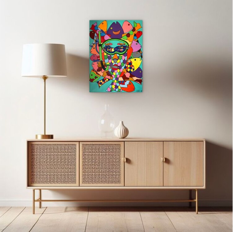  A18421052025 İki Su Arasında 2023 İspanya Tuval Üzerine Akrilik 80x60cm