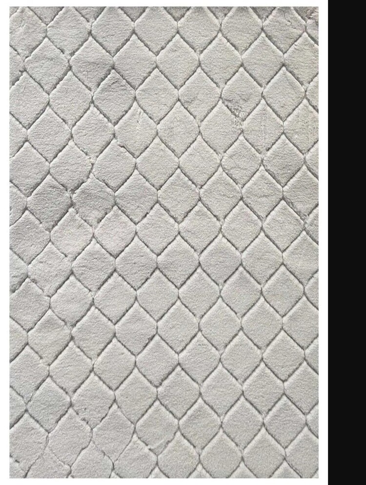 CD009 Comfort Diamond No:2 Ipek Gri 75x110 Stil Home Gri Beyaz Özel Ebat Avantajlı Silinebilir