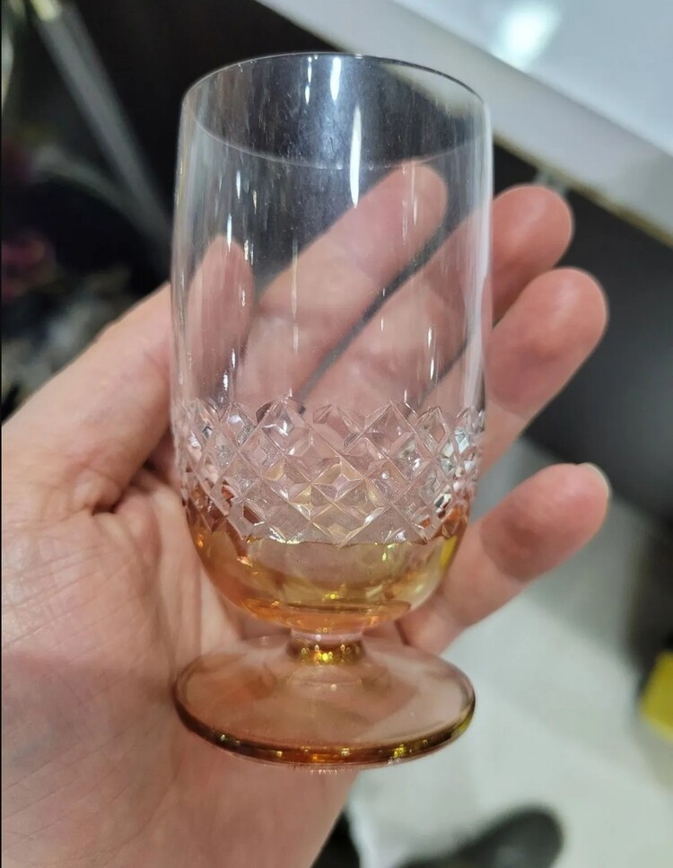 ABASIKRENKLIBOHEMIA Bohemia Kristal Yuvarlak Kahve Yanı Su Bardak Rastgele Renk 1 Adet