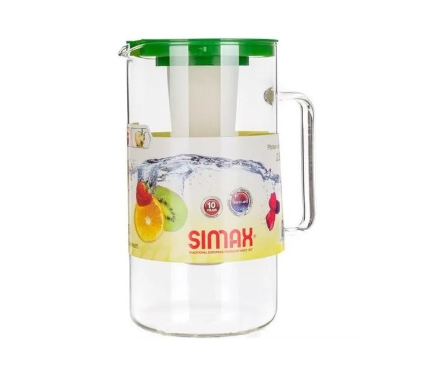 TSIMAX2544L Simax Buzluklu Sürahi Turuncu 2,5lt Borosilikat Cam Buz Hazneli 1 Adet