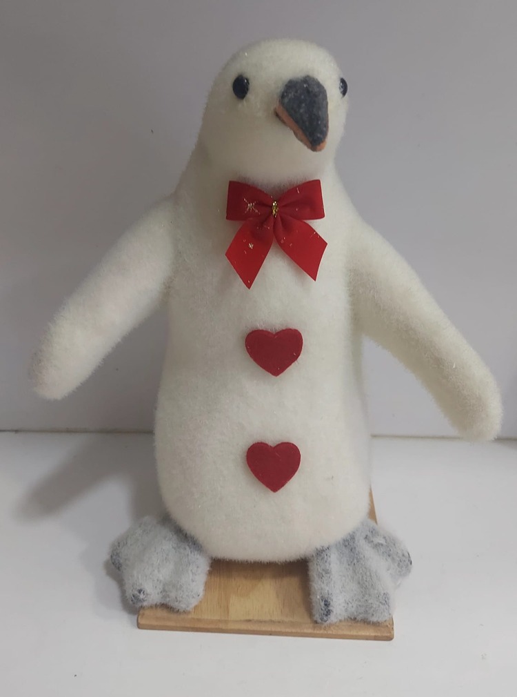 PAPGT-5091-35 Beyaz Büyük Yılbaşı Noel Kış Yeni Yıl Penguen 1 Adet