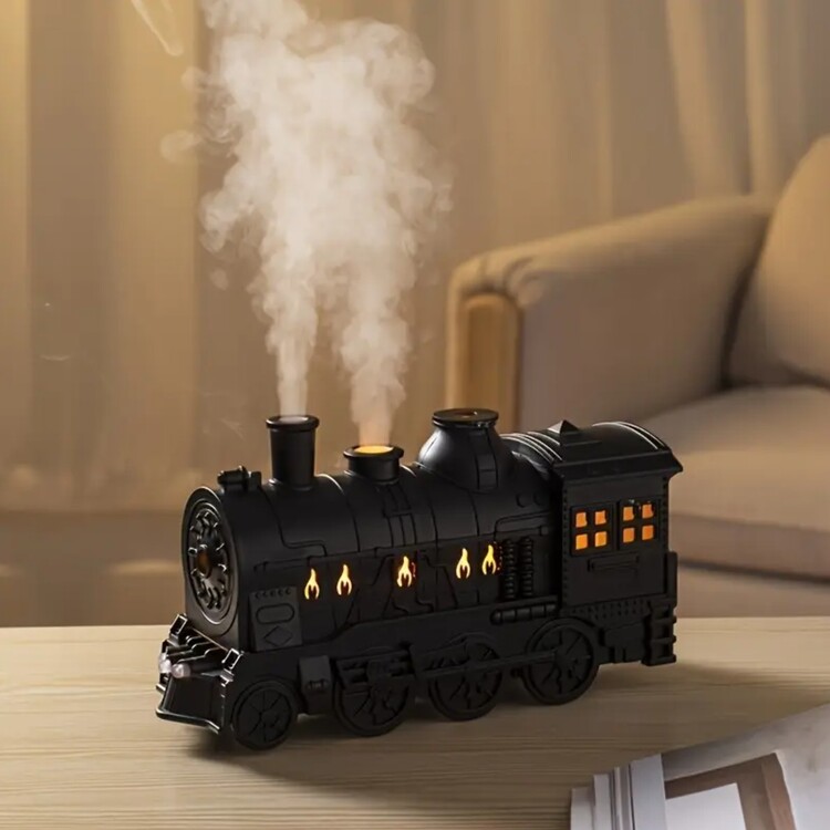 PY784588 Siyah Tren Esans Yağı Difüzörü AMRIVER 300ml USB ile Çalışan Çift Işıklı