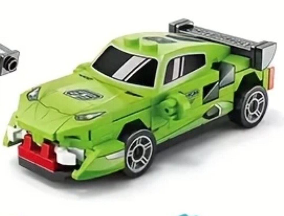 9140-3 Stil Spor Araba Süper Yapı Blokları Modeli Yarış Arabası Model