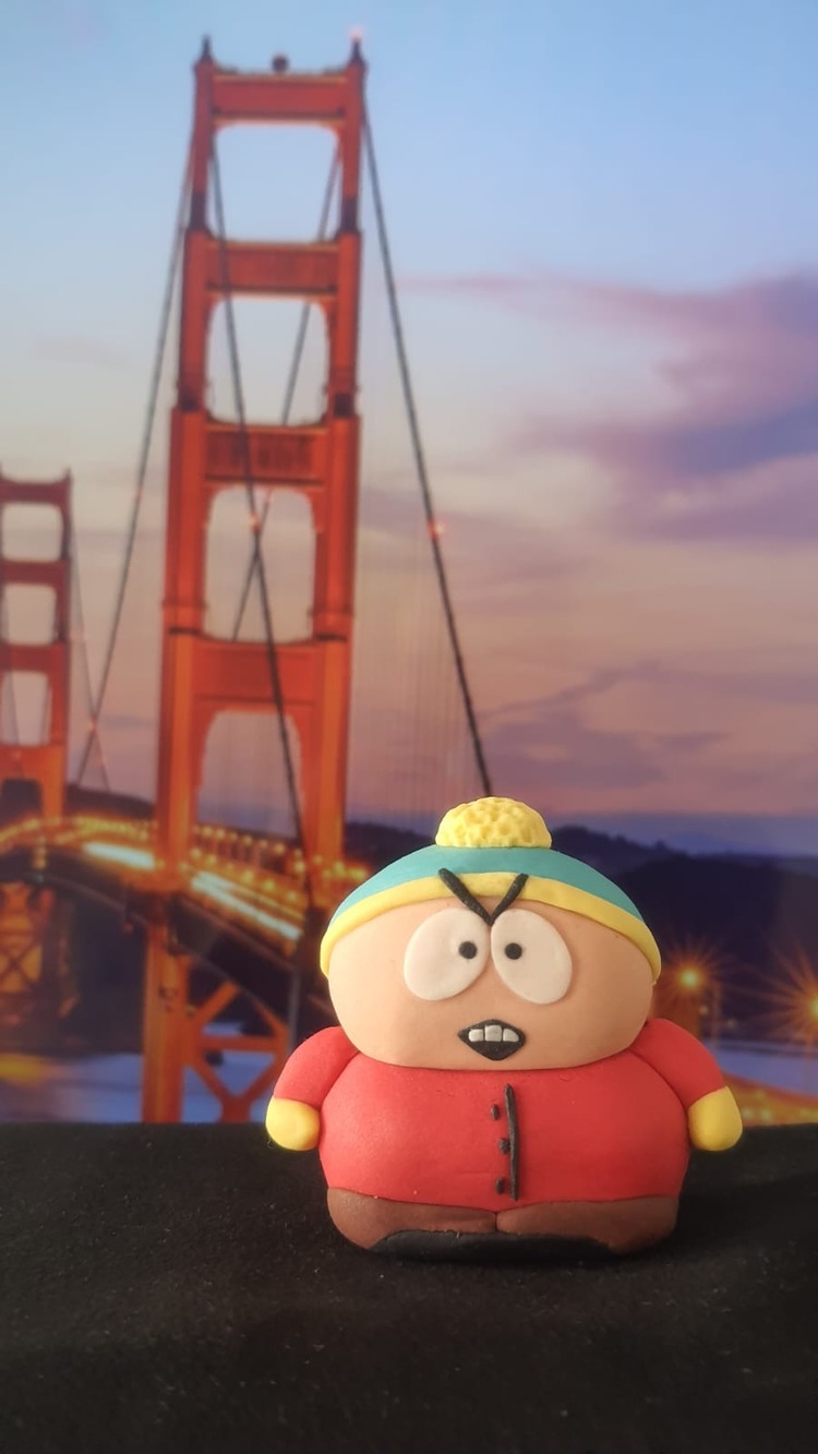A61226 Eric Cartman South Park Güney Parkı El Yapım Mini Figür Biblo Şeker Hamurundan 1 Adet