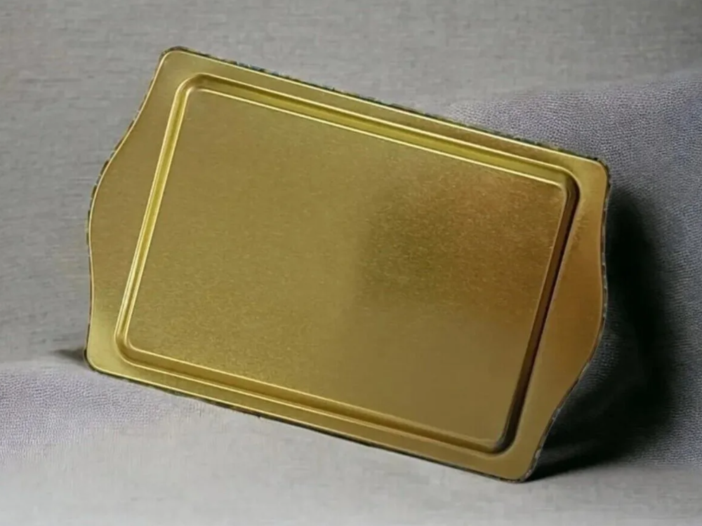 B2033BG201509112025 Küçük Temalı Metal Tepsi Genişlik 15,7cm Uzunluk 24,5cm 1 Adet