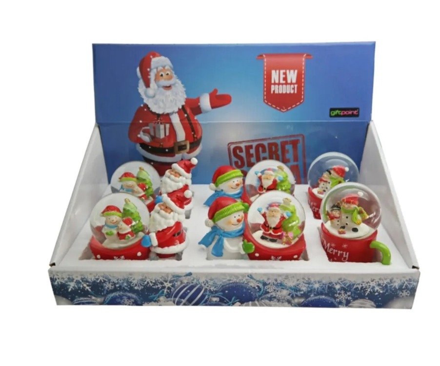 AGP-2800 Kar Tane Küre Kardan Adam Noel Fincan Merry Christmas 1 Adet