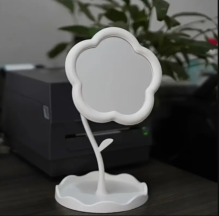 BHV445803 Beyaz Kutulu Yüksek Çözünürlüklü Cam Ayarlanabilir Ayna 1 Adet