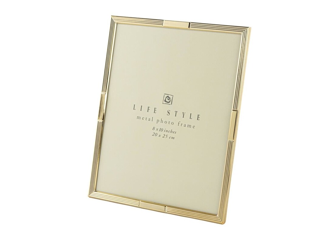 P158.391348 Gold Metal Çereve 20x25cm Dekoratif Hediyelik Life Style Photo 1 Adet
