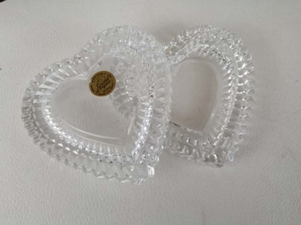 9053991 Cristal d'Arques France Coeur Kalp Collection Genuine Lead Crystal 1 Set