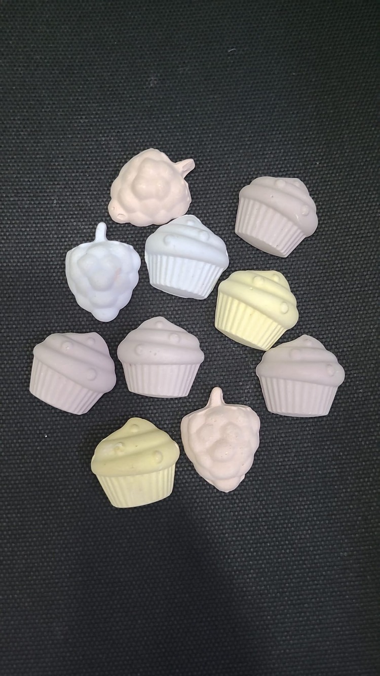 AMNB-18 Minyatür Cupcake Set 5'li Obje Dekoratif Taş Hobi Sanat Tamamlayıcı Ev Dekor