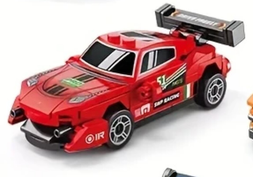 9140-4 Stil Spor Araba Süper Yapı Blokları Modeli Yarış Arabası Model