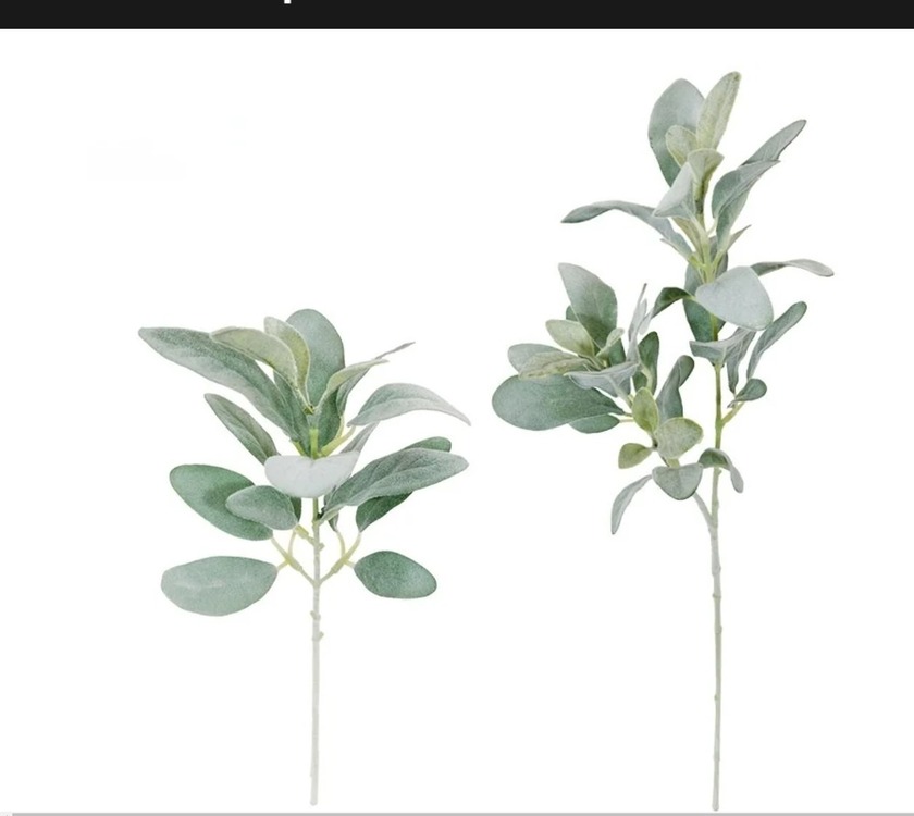 A33-2105 Yapay Çiçek Kuzu Kulağı Lamb's Ear Spray Flocked 28inch Yeşil 1 Adet
