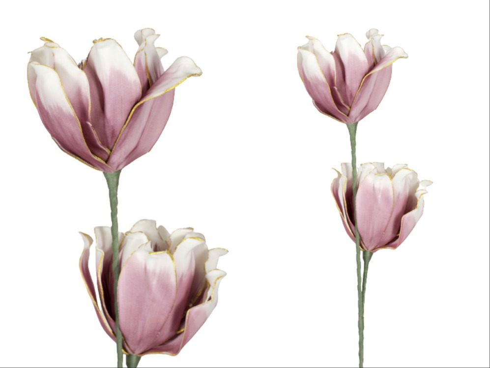1LF-12730B Açelya Pembe Beyaz 96cm Decorative Dekoratif Gerçekçi 1 Adet