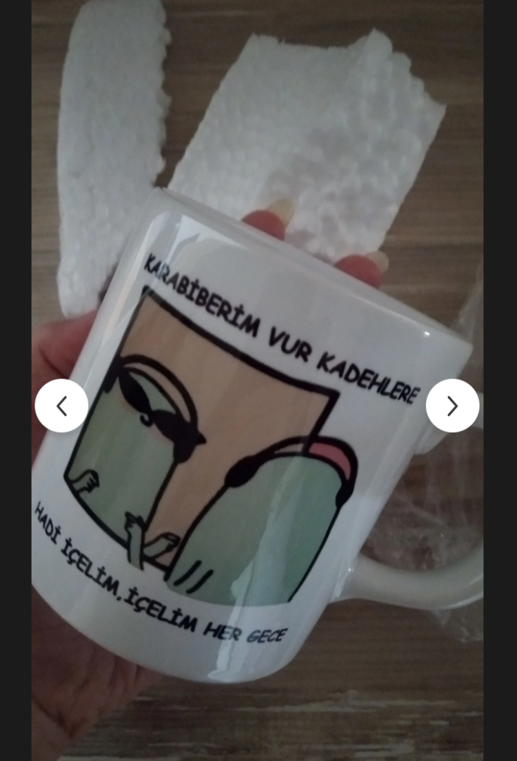A92762639 Porselen - Karabiberim Motto Kupa Bardak- Makinede Yıkanabilir 1 Adet