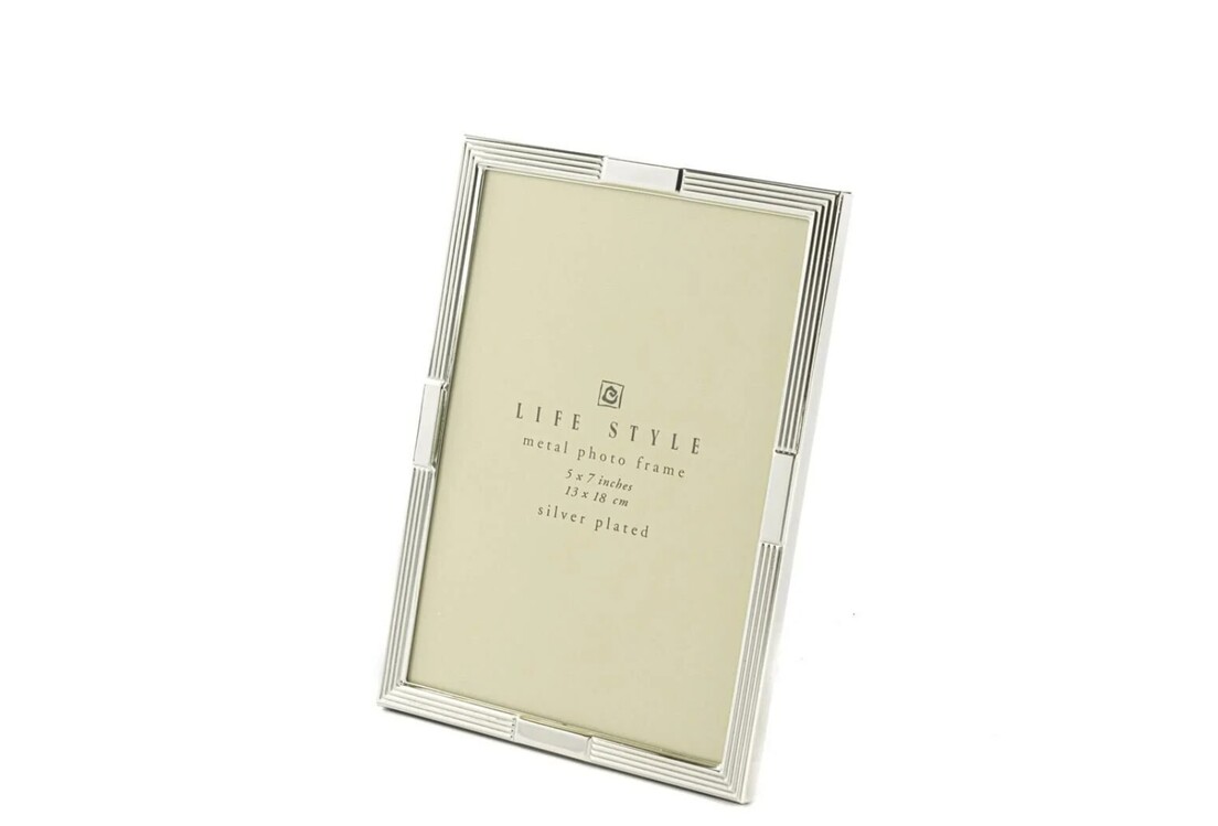 P158.391195 Gümüş Metal Çerçeve 13x18cm Dekoratif Hediyelik Life Style Photo 1 Adet