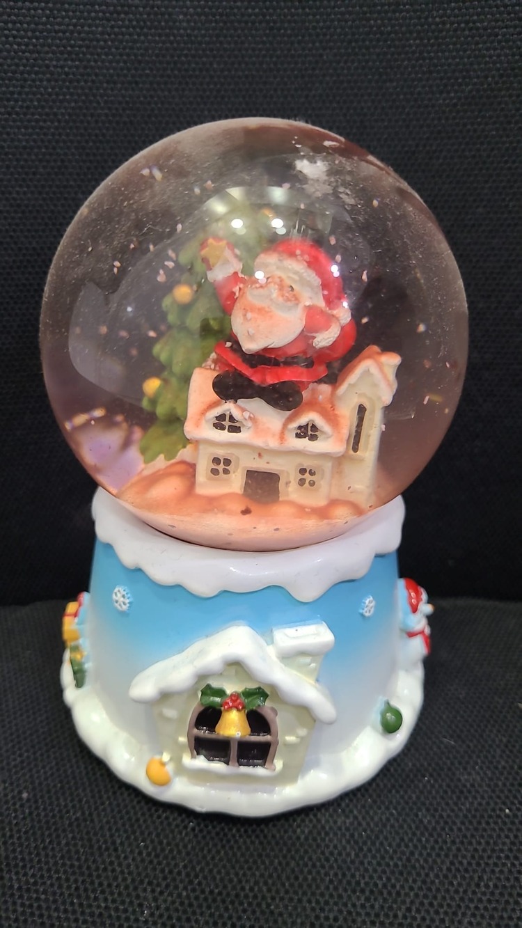 D1080A Değişen Işıklı Müzikli 12cm Wireless Noel Merry Christmas Kar Küre 1 Adet