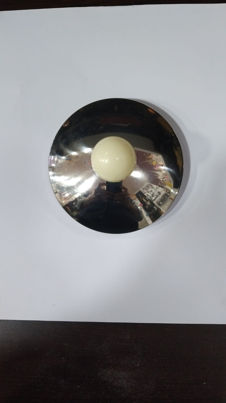 B388364 Çaydanlık Demlik İçin Plastik Tutmaçlı Metal Gümüş Renk 1 Adet 10cm Kapak