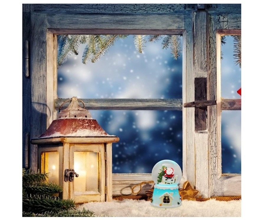 D1080A Değişen Işıklı Müzikli 12cm Wireless Noel Merry Christmas Kar Küre 1 Adet