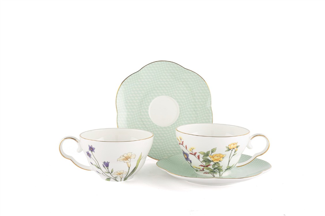 P367.117792 Eternal Flowers 2li Çay Fincan Seti 160cc Butik Mutfak
