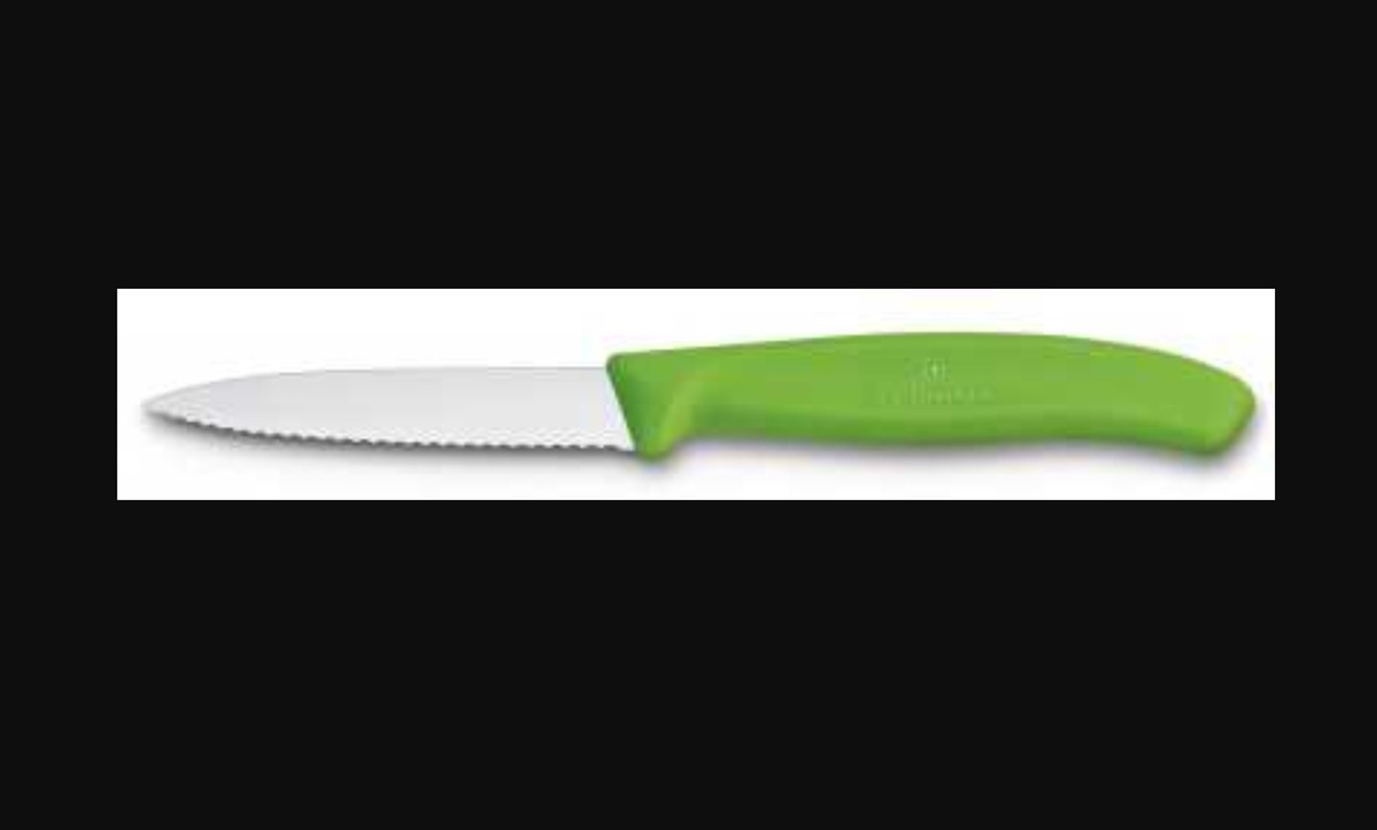 VT 6.7636.L114 Victorinox SwissClassic 8cm Tırtıklı Soyma Bıçağı Mutfak Yeşil 1 Adet