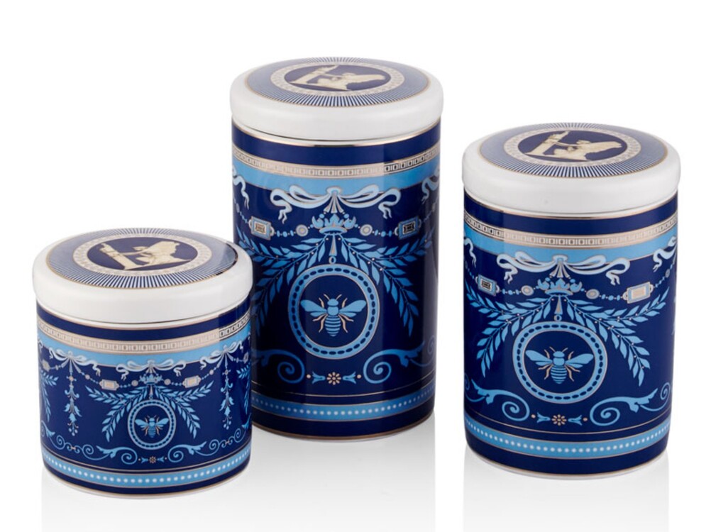 1BSF-1902BB BLUE BANUBE 3LU KAVANOZ SETI 16CM 13,8CM 10CM