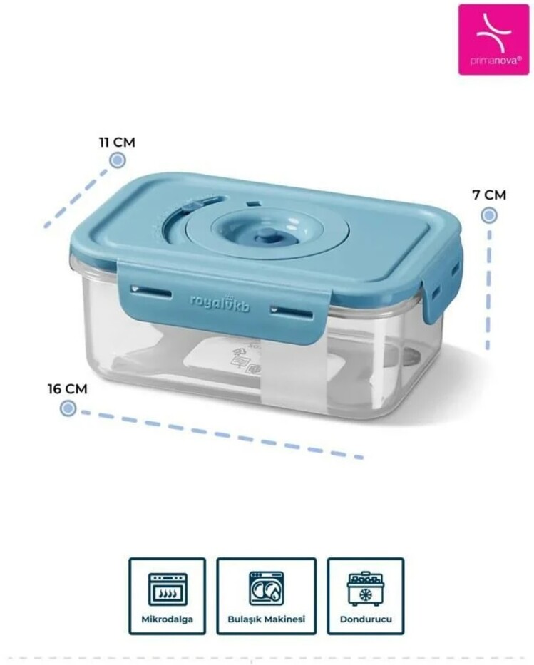 M-SK01-16-02 Seoul Taze Ürün Saklama Kabı 600 ML - 16 x 11 x 7 CM