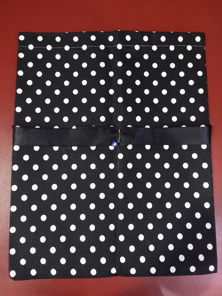 AG01GUBGR Gabardin Kumaş Nazar Boncuklu Bez Kese Bağ Detaylı El Yapım 41x33cm 1 Adet
