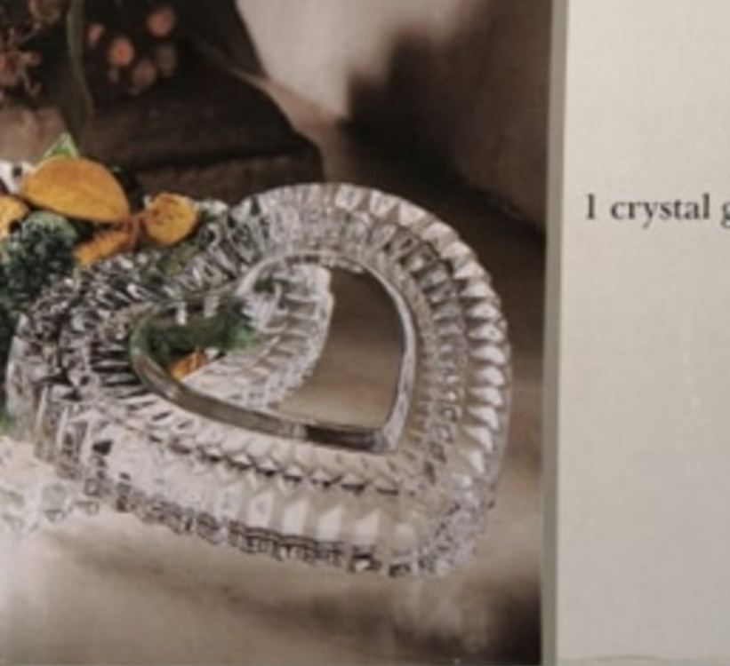 A9053991 Cristal d'Arques France Coeur Kalp Collection Genuine Lead Crystal 1 Adet