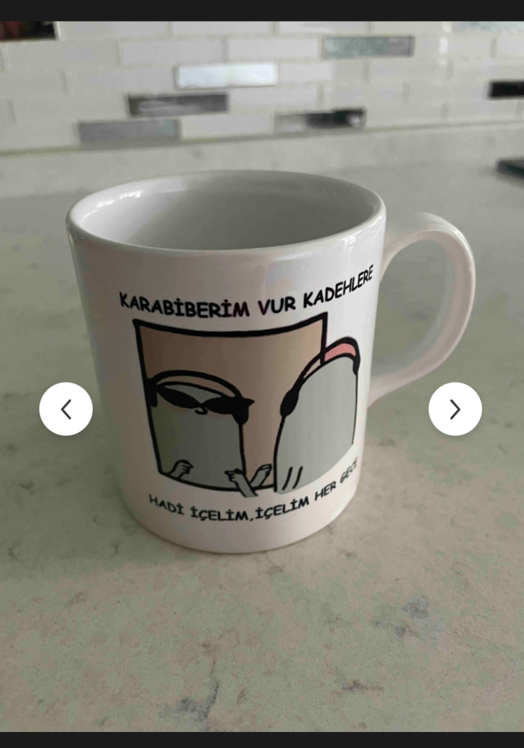 A92762639 Porselen - Karabiberim Motto Kupa Bardak- Makinede Yıkanabilir 1 Adet