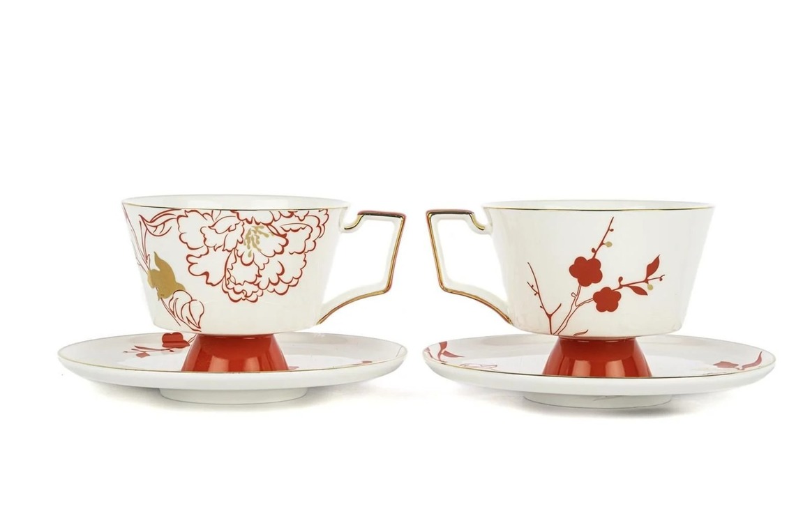 P367.389376 Poppy 2'li Çay Fincan Set 240cc Butik Porselen Mutfak Sofra