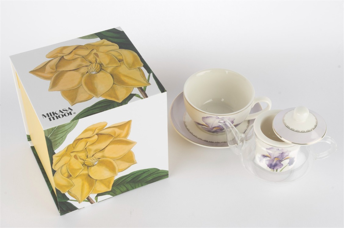 P388.132894 Art Of Botanica Lila Tek Kiş. Demlik Fincan Butik Mutfak