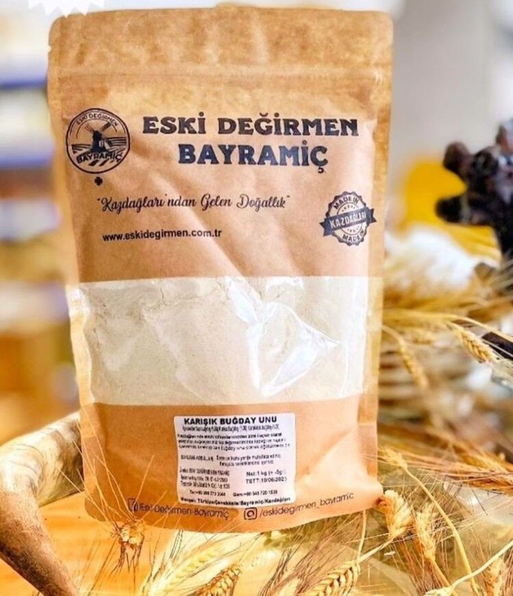 ESKİ DEĞİRMEN BAYRAMİÇ KARIŞIK BUĞDAY UNU 1KG