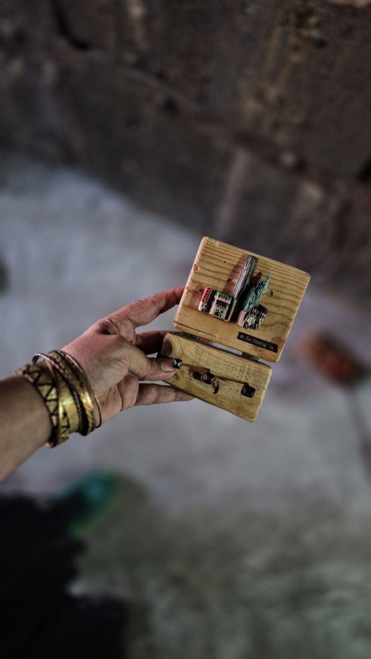 sıralı kasaba anahtarlık &takı askılığı / naturel