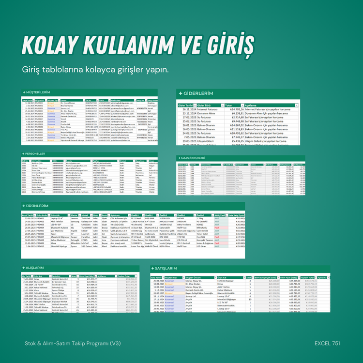 EXCEL ERP - TEK EXCEL İLE TÜM ŞİRKETİ YÖNETİN!