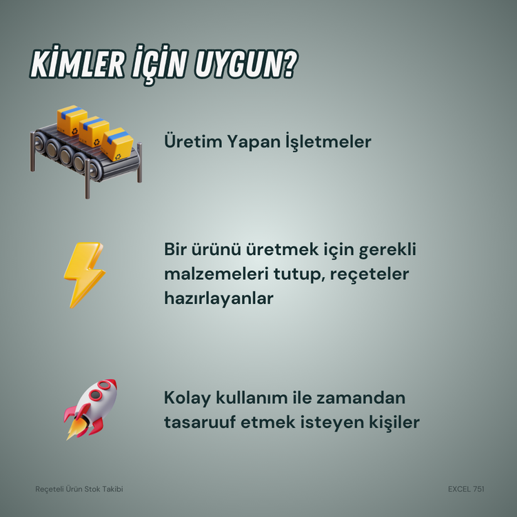 REÇETELİ ÜRÜN STOK TAKİBİ