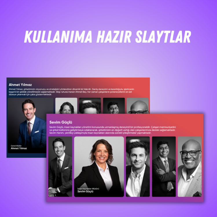 EKİP TANITIM SUNUMU (5 Kartlı) - POWERPOINT