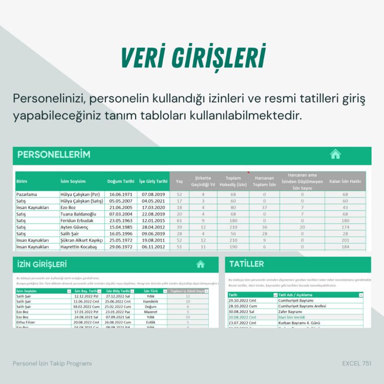 PERSONEL İZİN TAKİBİ PROGRAMI