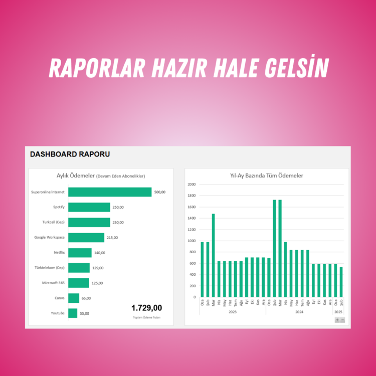 AYLIK ABONELİK TAKİP PROGRAMI