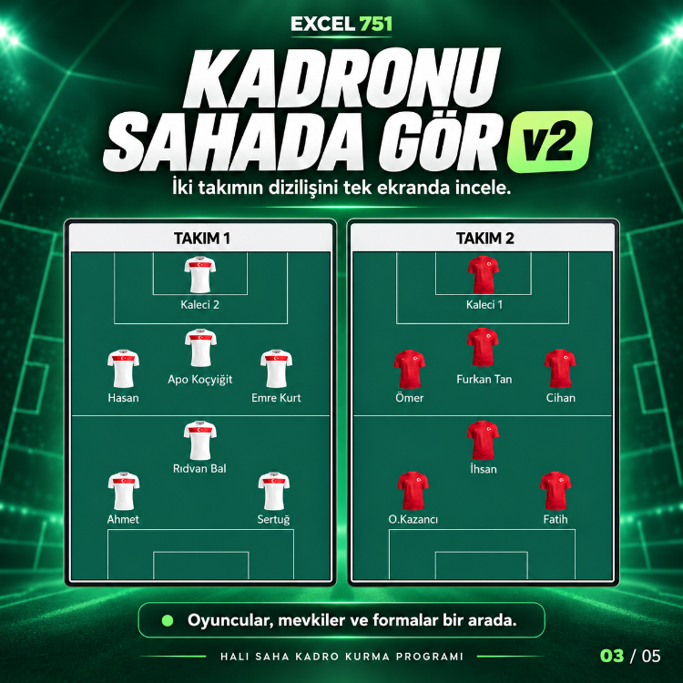 Halı Saha Kadro Kurma Programı v2
