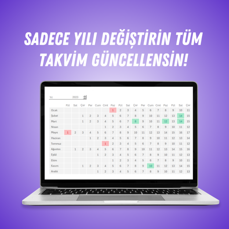 YILLIK DİNAMİK TAKVİM