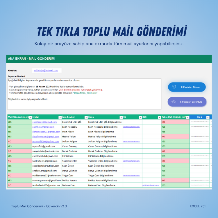 Toplu Mail Gönderme Programı - Güvercin v2.0