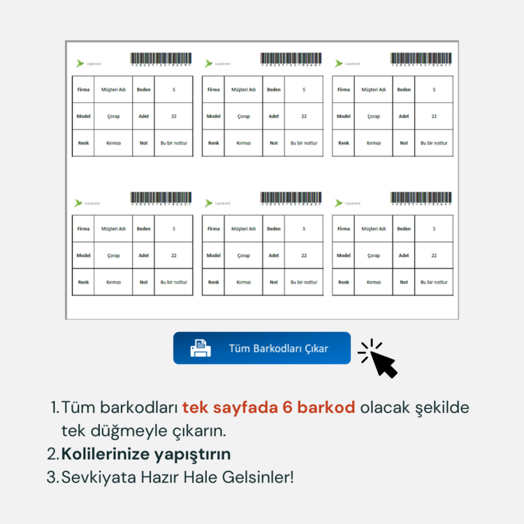EXCEL BARKOD SİSTEMİ