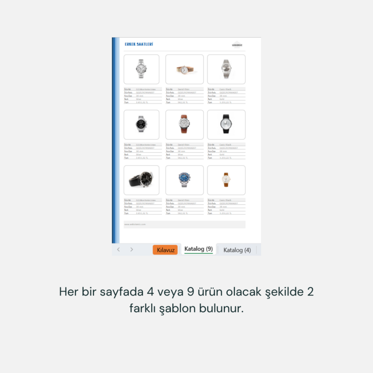 ÜRÜN KATALOĞU ŞABLONU - EXCEL