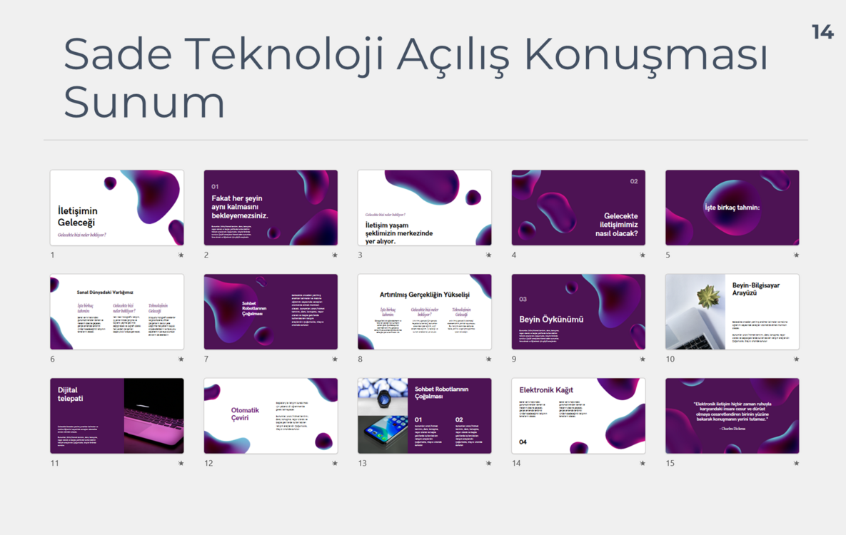 PROFESYONEL SUNUM ŞABLON PAKETİ (21+ ADET)