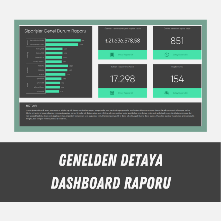 Genelden Detaya Dashboard Raporu