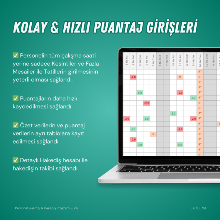 Personel Puantaj & Hakediş Programı - V4