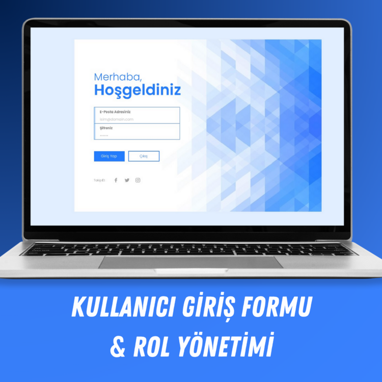 EXCEL KULLANICI GİRİŞ FORMU & ROL YÖNETİMİ