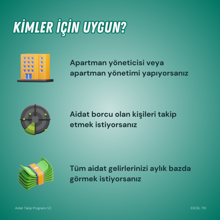 AİDAT TAKİP PROGRAMI (EXCEL)